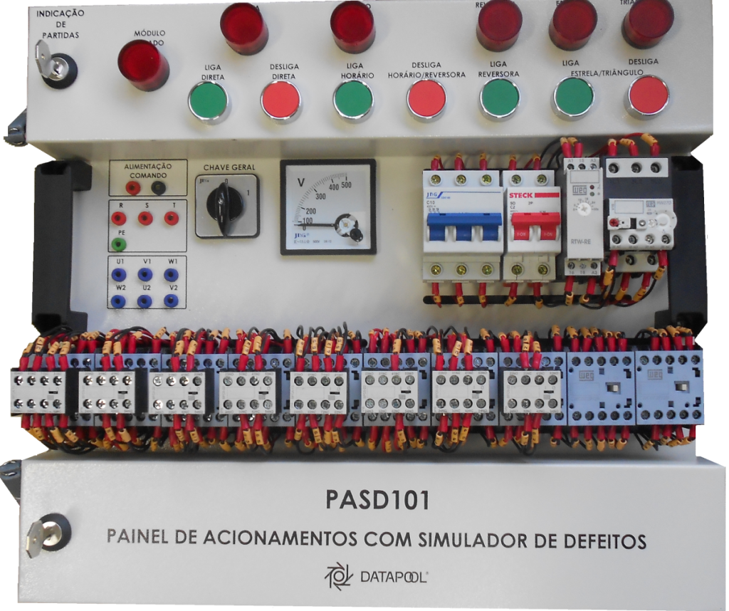 Painel de Acionamento de Motores com Simulador de Defeitos